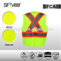 Gilets réfléchissants produit de sécurité gilet réversible de moto gilet de sécurité avec poches vêtements de travail à haute visibilité